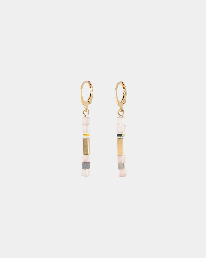 Boucles d'oreilles Eoline Deux tons - Deux tons & Pivoine - Anne-Marie Chagnon