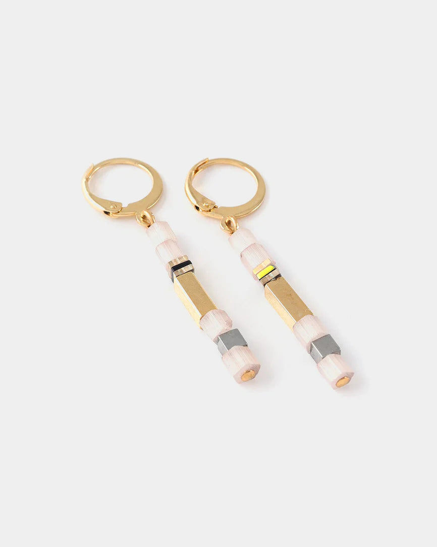 Boucles d'oreilles Eoline Deux tons - Deux tons & Pivoine - Anne-Marie Chagnon