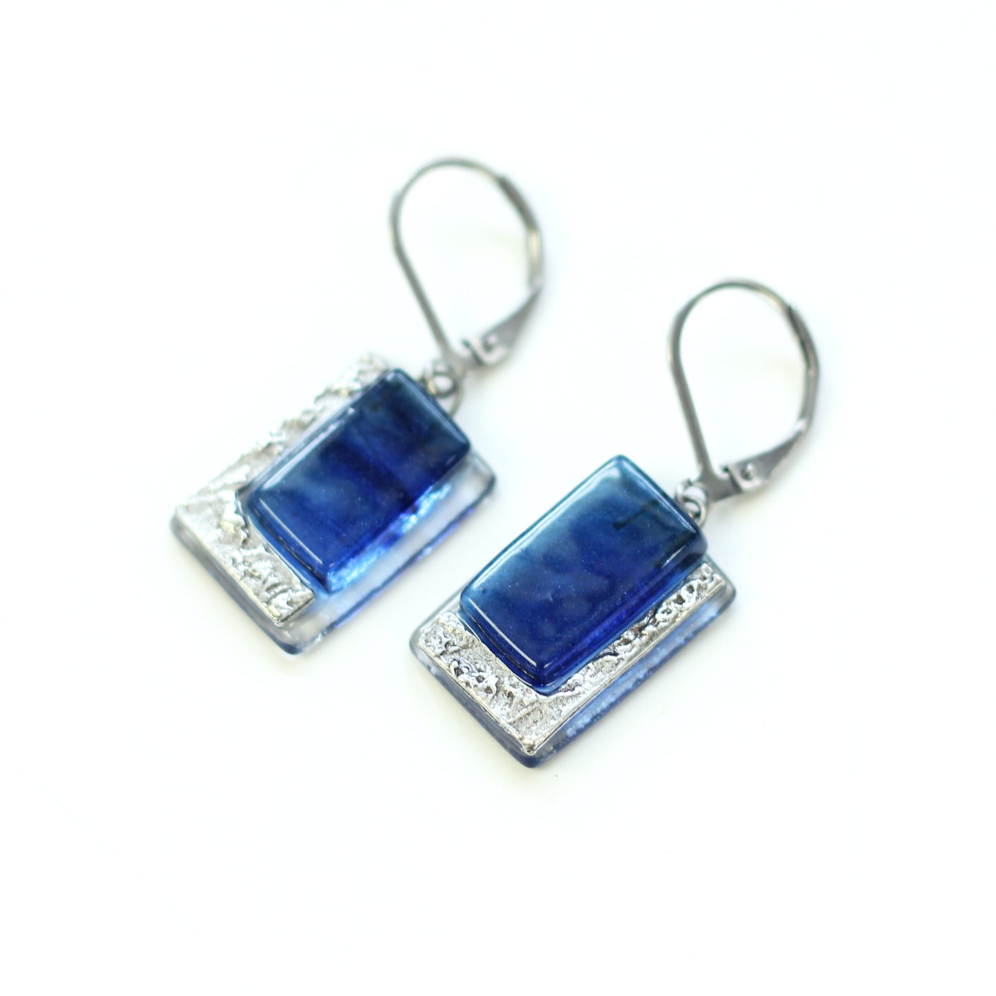 "Z" earrings - Blue - Créart