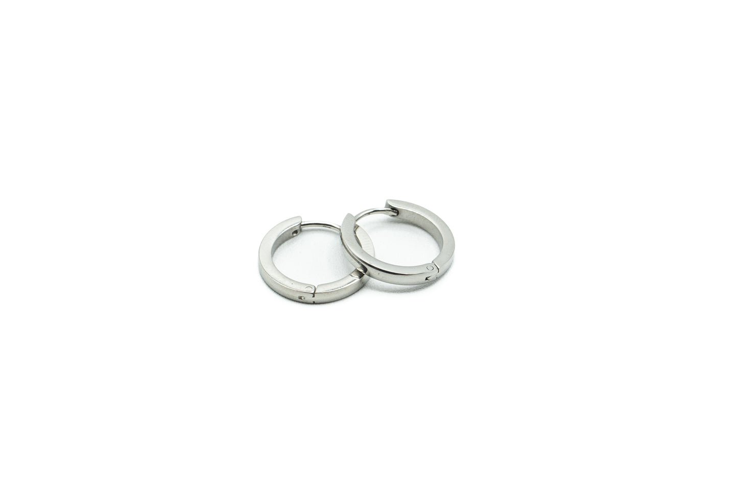 BO Anneau argent  - Plat - 19mm - Rouge Inox