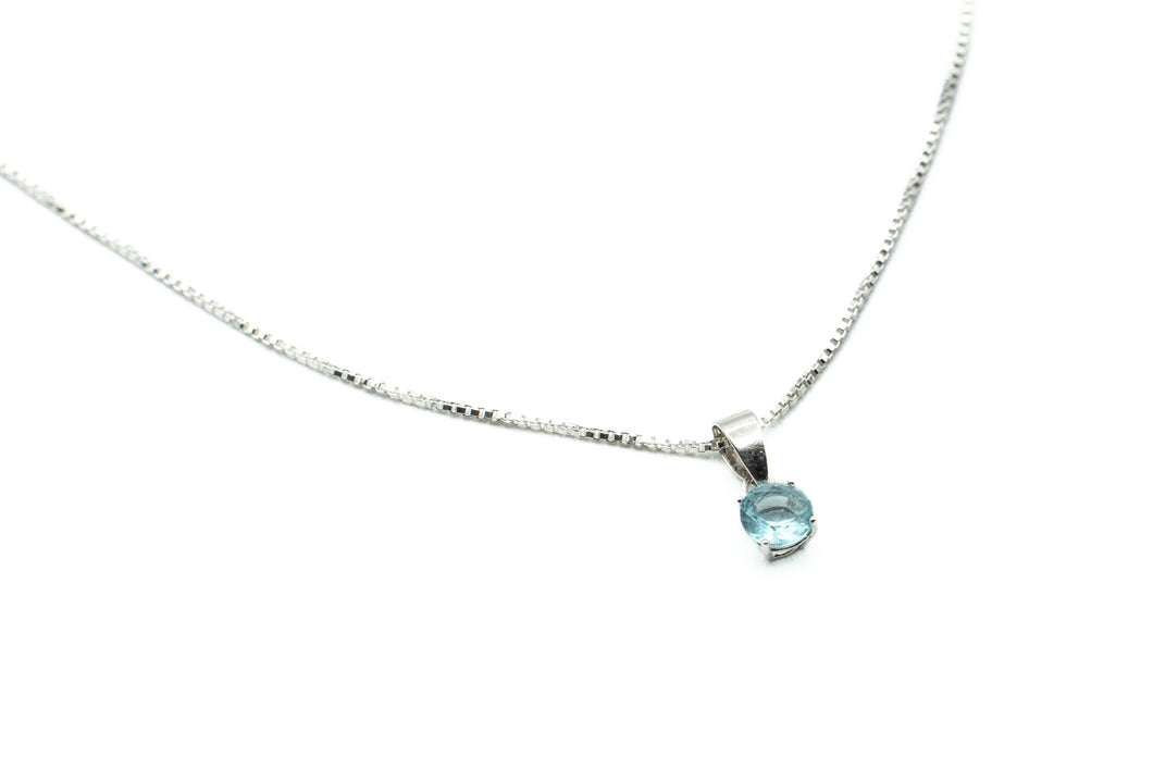 Collier - Bleu Pale - Argent - Rouge Argent 9.25