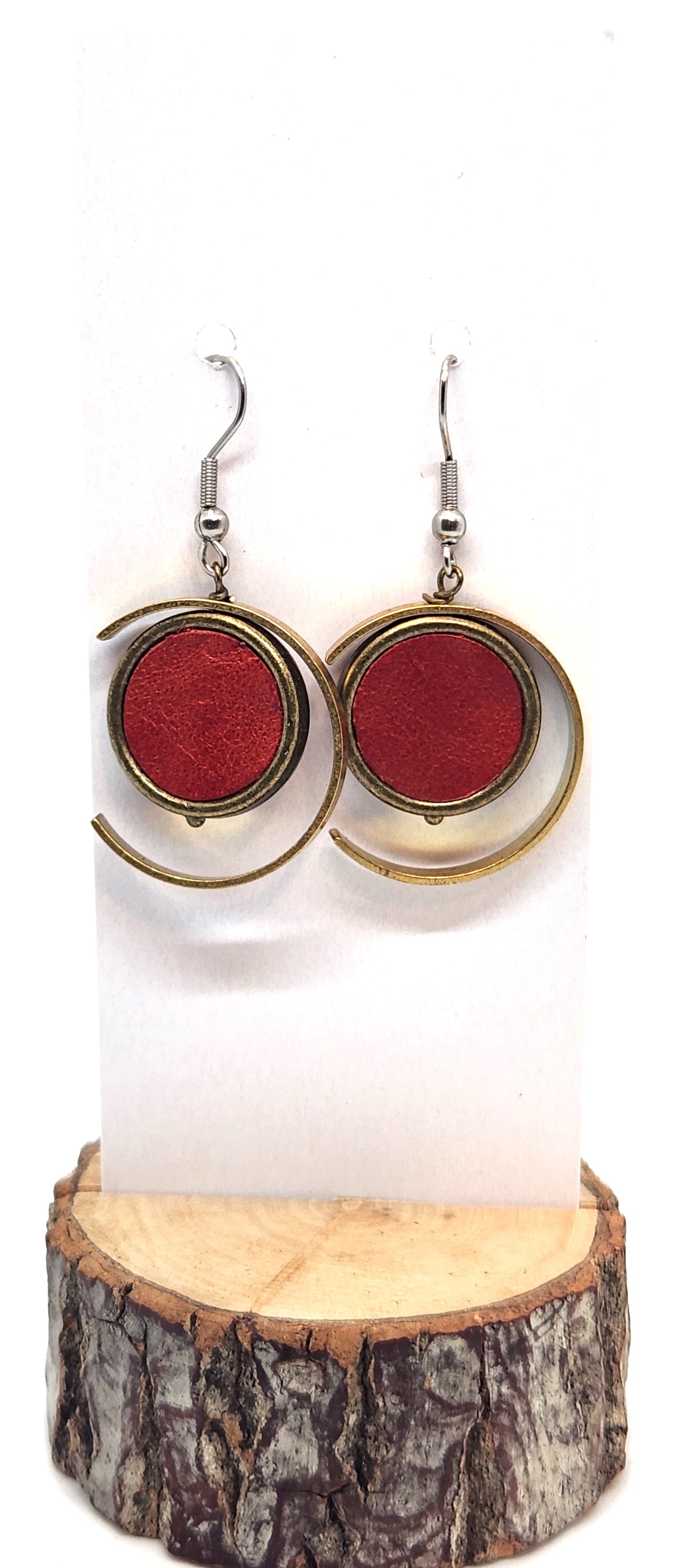 Boucles d'oreilles - Modèle C - C Rouge - Création Fish