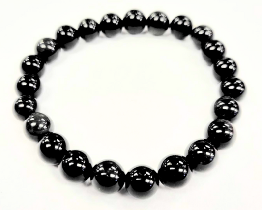 Bracelet - Obsidienne _ Pierre fine naturelle- Rouge Bijoux