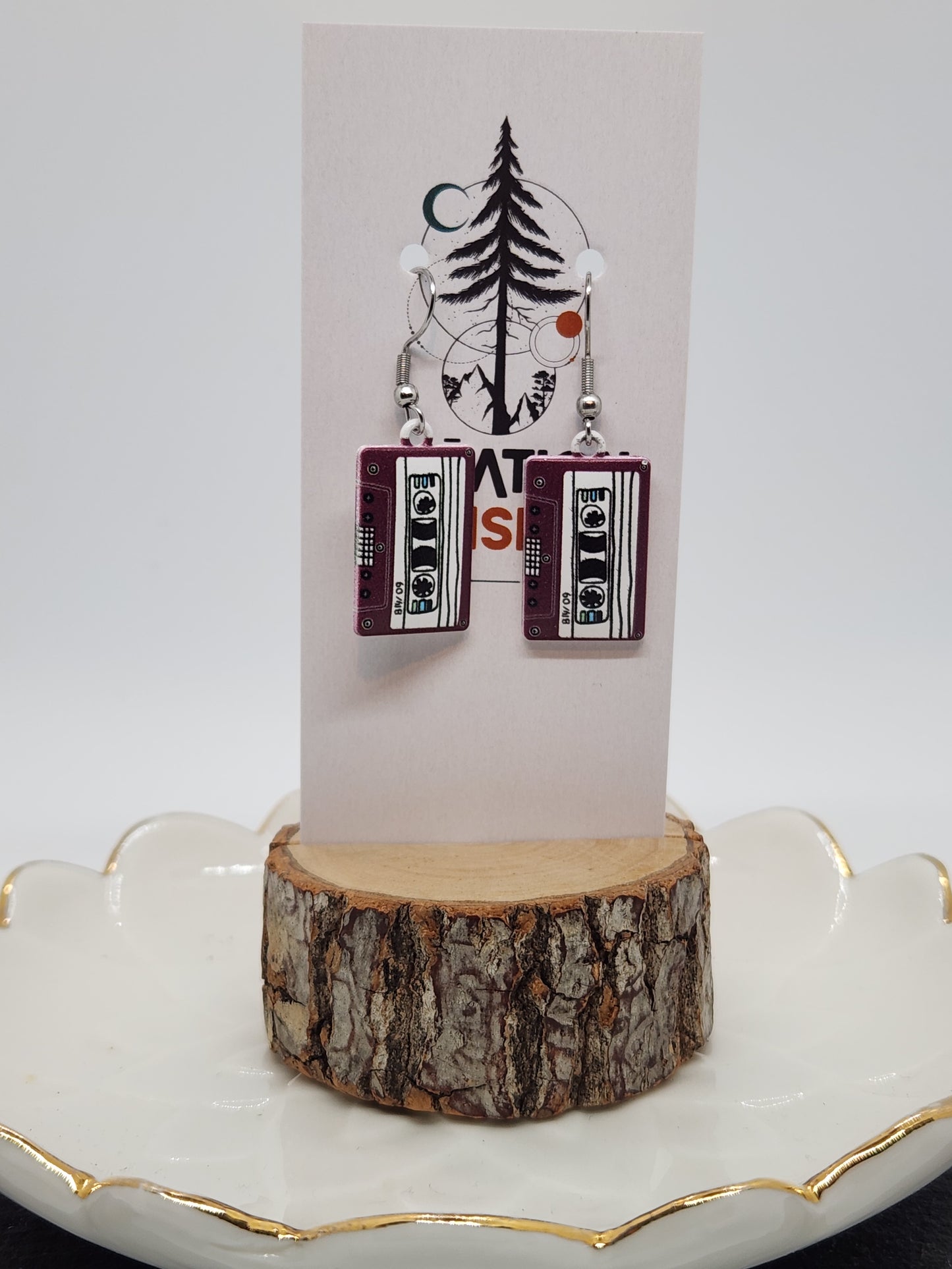 Boucles d'oreilles - Cassette -  Création Fish