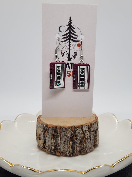 Boucles d'oreilles - Cassette -  Création Fish