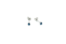 Charger l&#39;image dans la galerie, Boucles d&#39;oreilles - Rond 3mm - Cobalt - Rouge Argent 9.25
