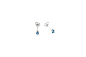 Boucles d'oreilles - Rond 3mm - Cobalt - Rouge Argent 9.25