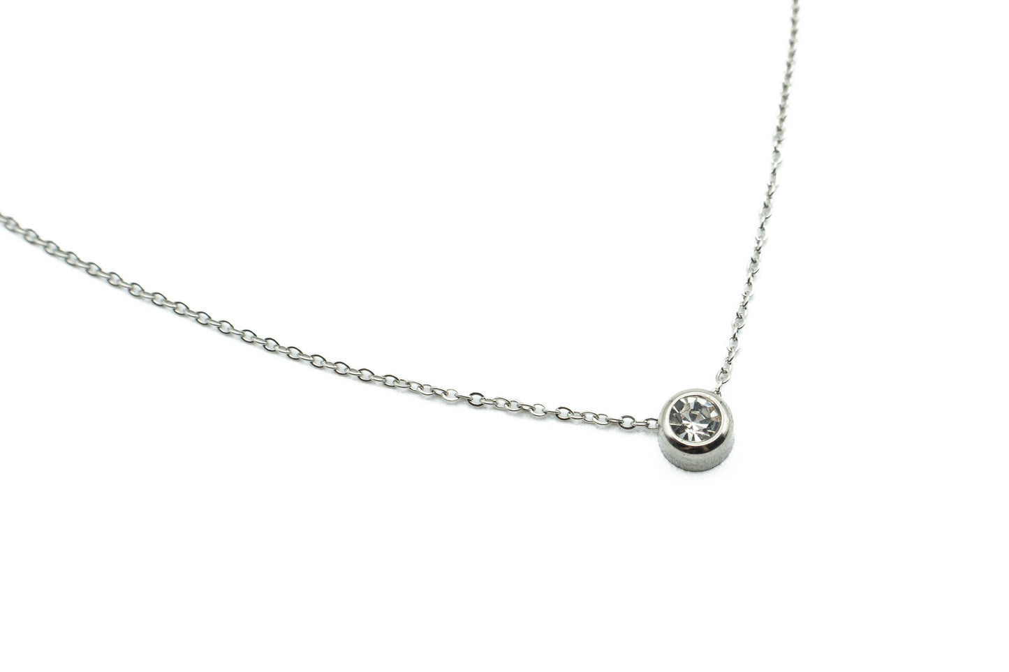 Collier - Blanc - Argent - Rouge Inox