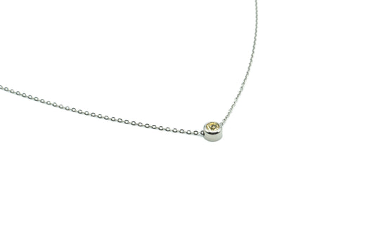 Necklace - Champagne - Silver - Red Stainless Steel