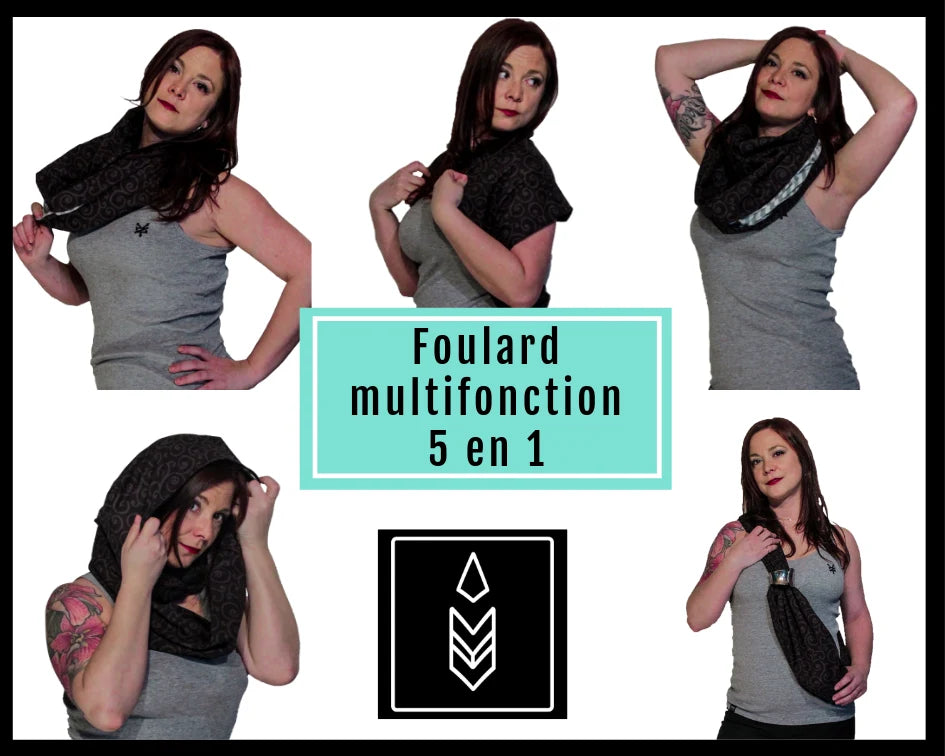 Foulard en bambou bleu turquoise - sécurité absolue