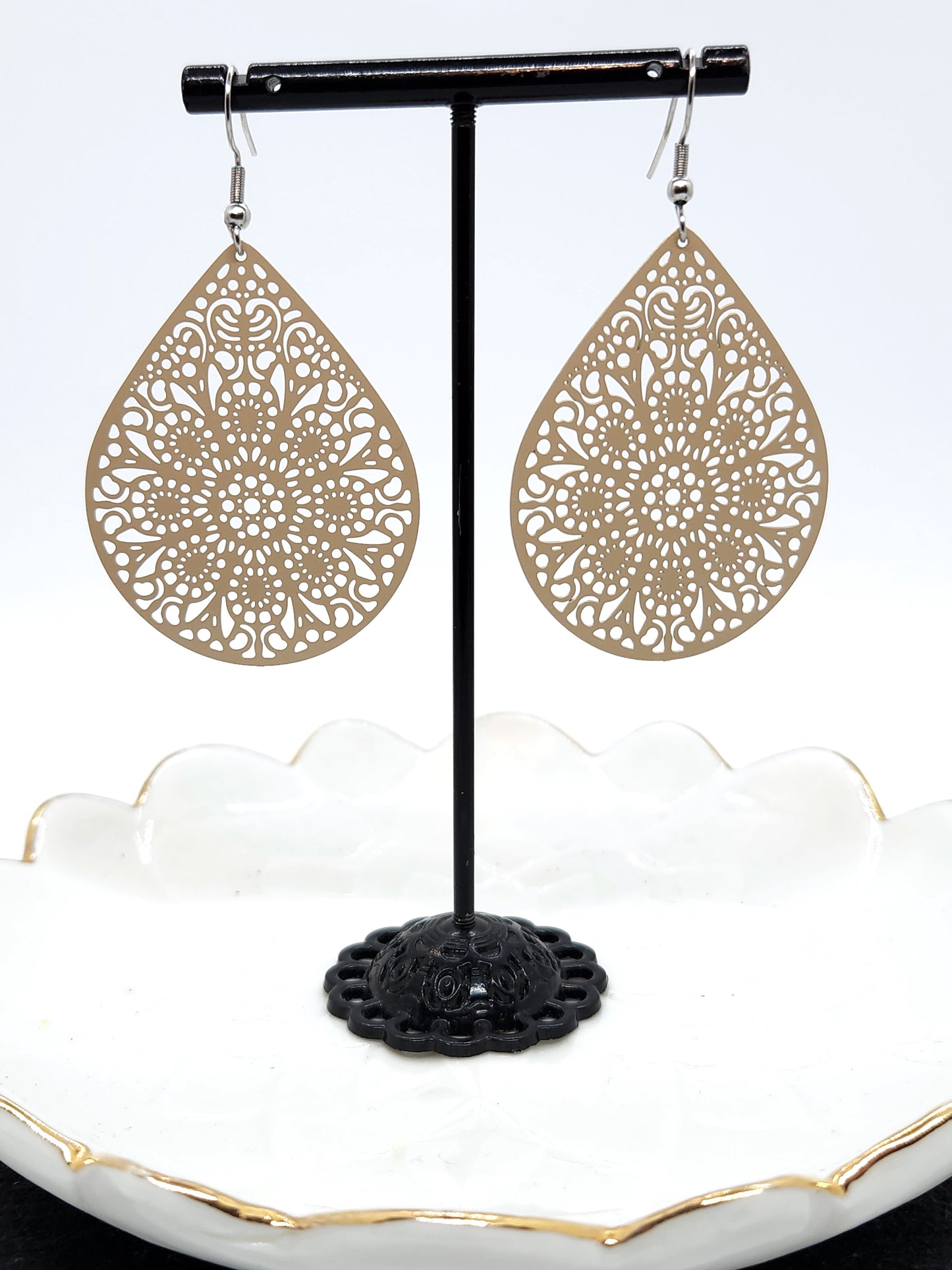 Boucles d'oreilles - Fili - Creme - Création Fish