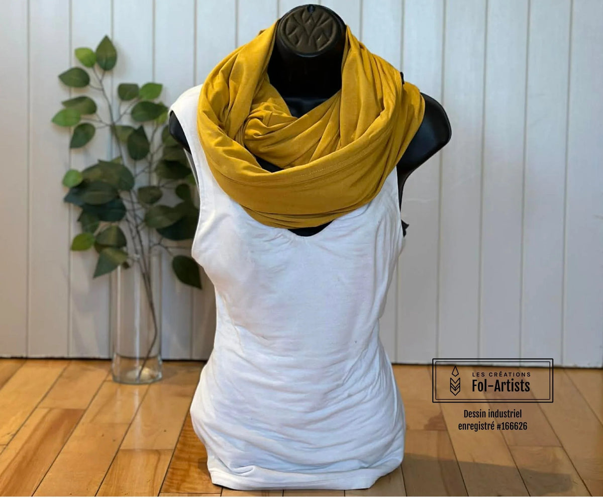 Foulard en bambou jaune – pratique, lumineux et sécuritaire