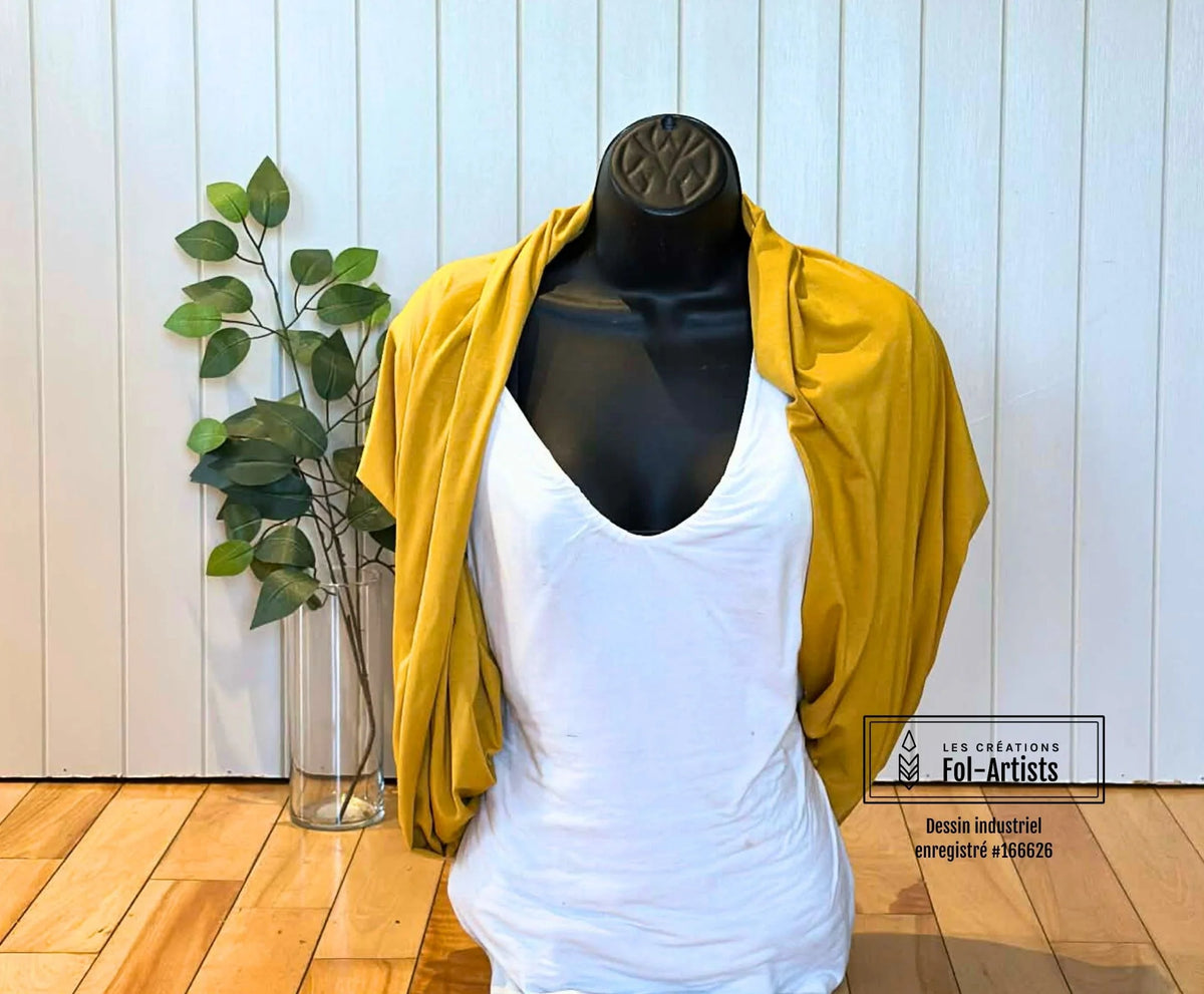 Foulard en bambou jaune – pratique, lumineux et sécuritaire