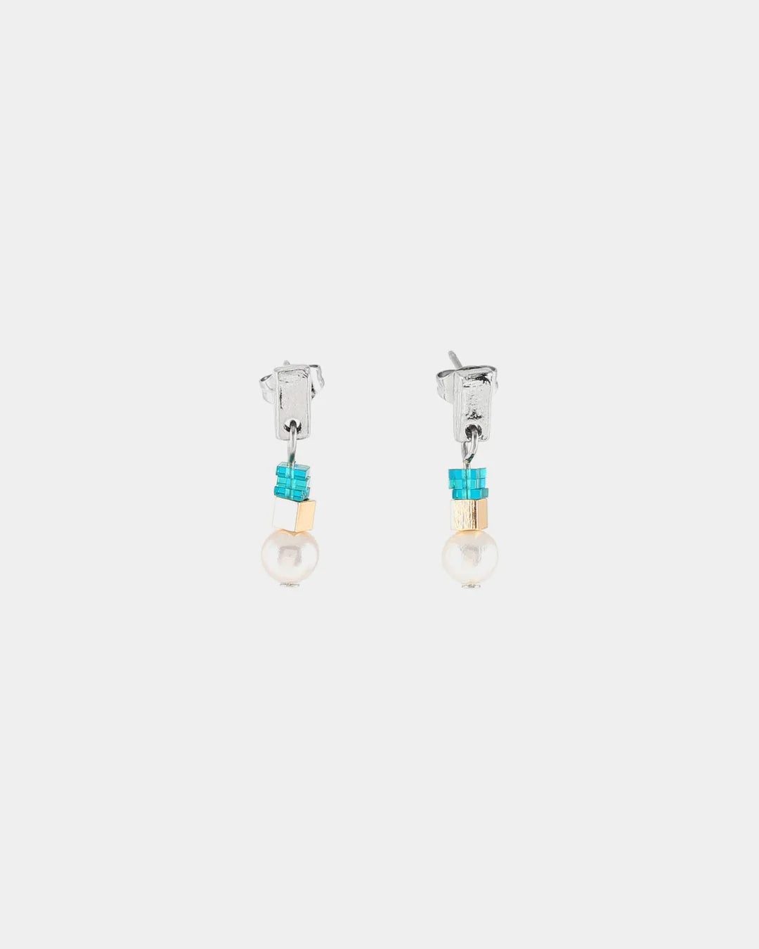 Boucles d'oreilles Caviar Deux tons - Sarcelle - Anne-Marie Chagnon