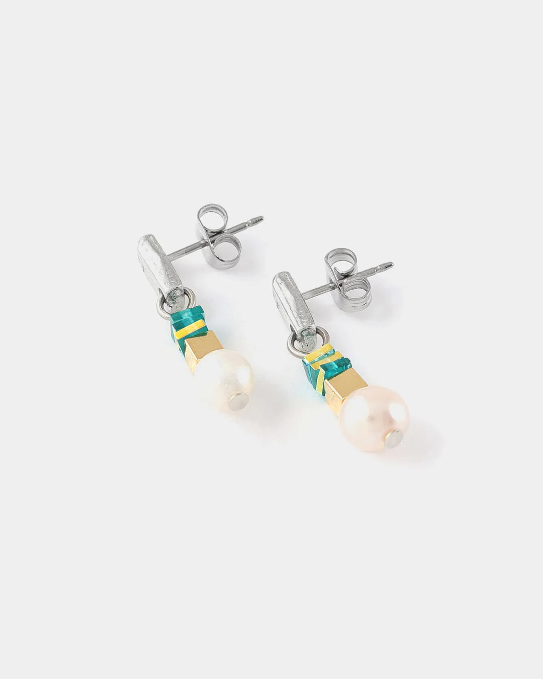 Boucles d'oreilles Caviar Deux tons - Sarcelle - Anne-Marie Chagnon