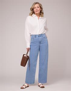 Jeans Lily - Coupe Très évasée - Taille haute - French Blue - Entrejambe 32''