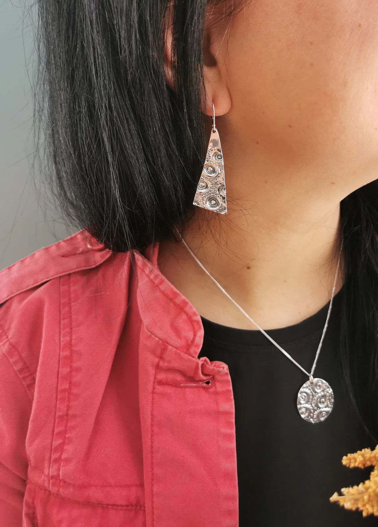 Boucle d'oreille long Triangle - Marie-Eve Bordeleau