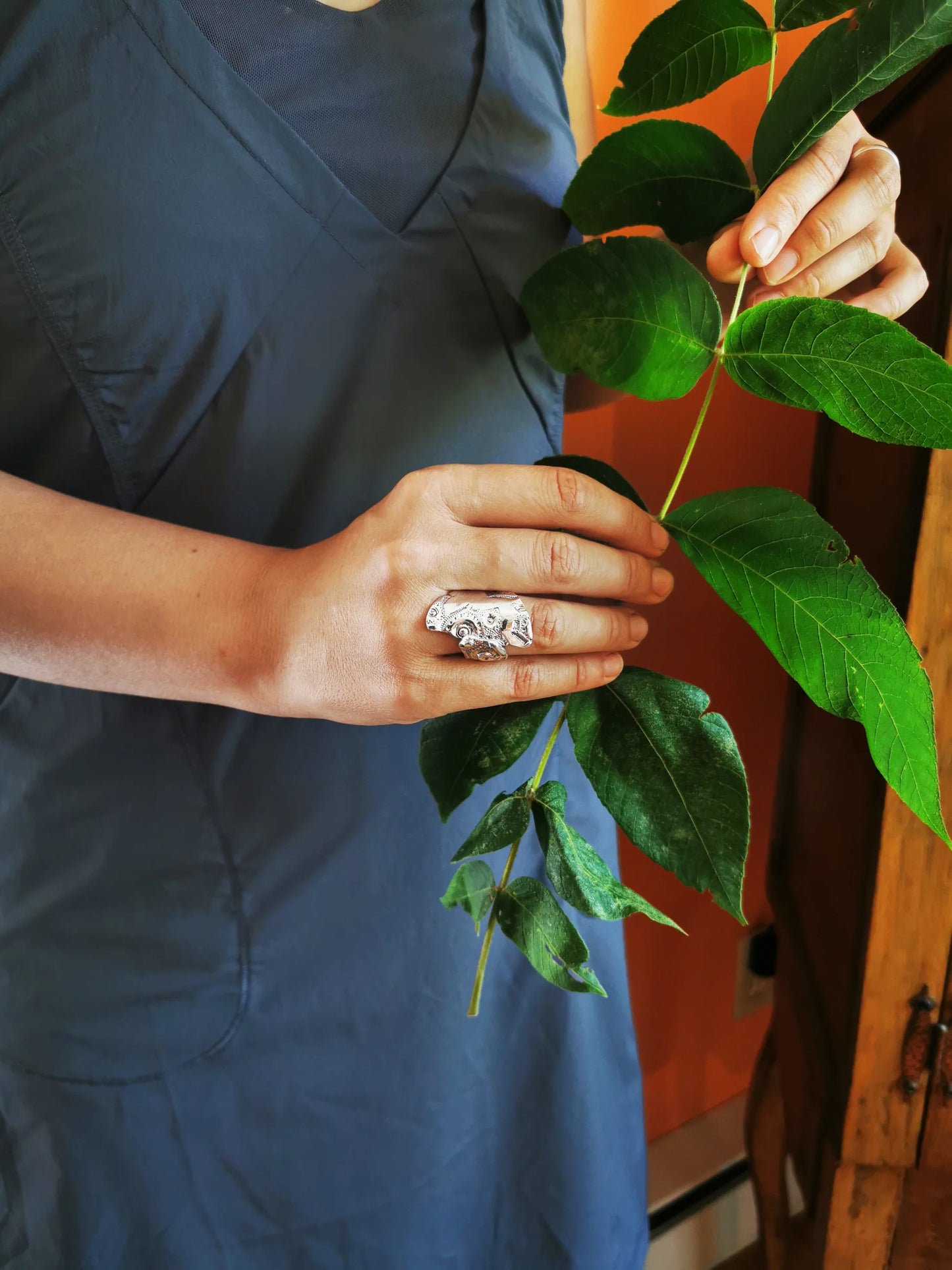 DUALITÉ, bague large ajustable en argent sterling 925