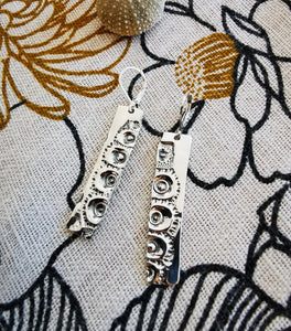 Boucles d'oreilles longues, EXCEPTIONNELLE,  argent sterling 925 - Marie-Ève Bordeleau