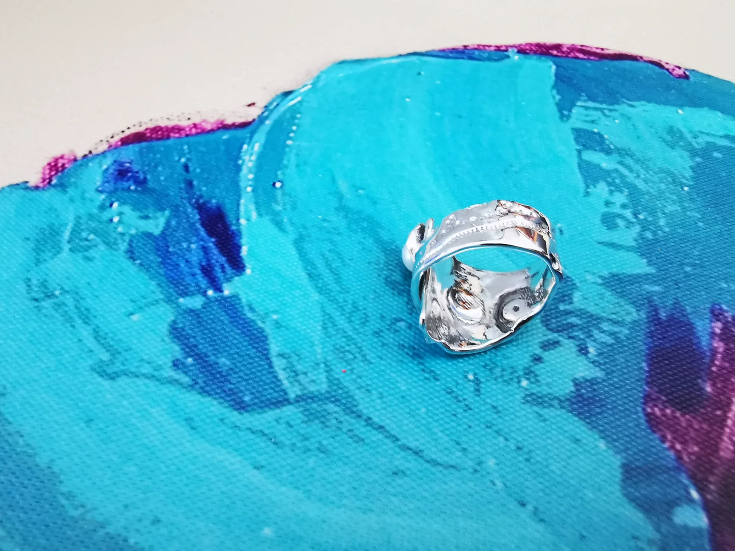 Large ring - PEARL SOFTNESS - sterling silver and freshwater pearl - Marie-Ève ​​Bordeleau