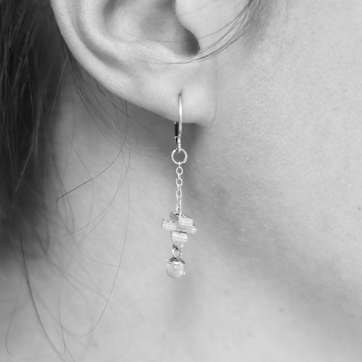 Earring - Rocky - Silver - Créart