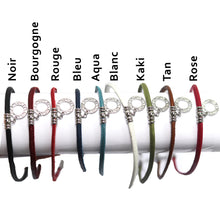Charger l&#39;image dans la galerie, Collier Romy sur cuir - Créart 9800B-1-1
