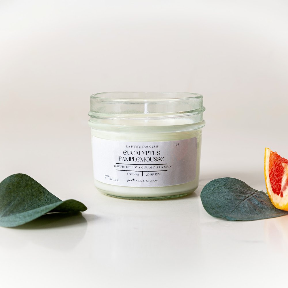 Bougie - Eucalyptus & Pamplemousse - 8oz - La P'tite Douceur