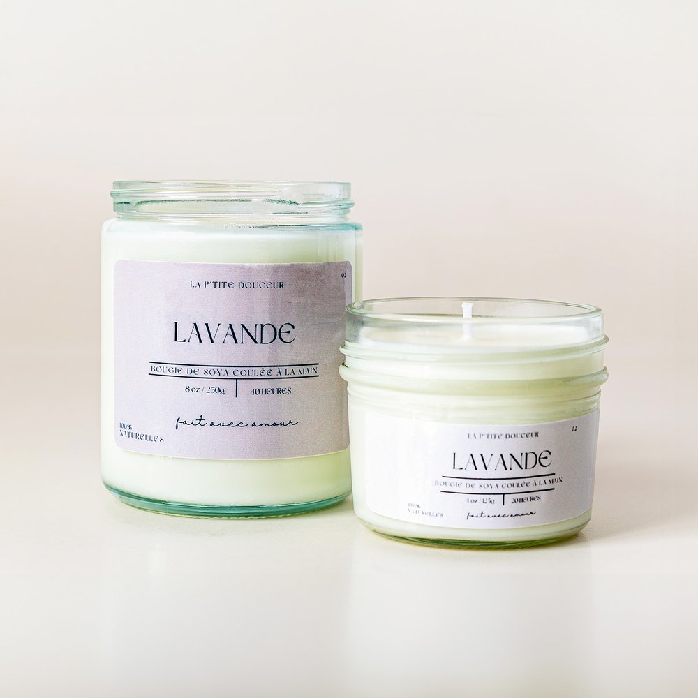 Bougie - Lavande - 8oz - La P'tite Douceur