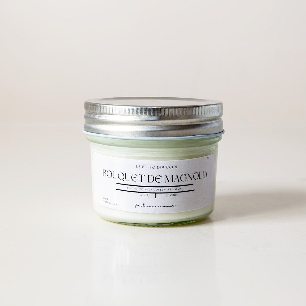 Bougie - Bouquet de Magnolia- 4oz - La P'tite Douceur
