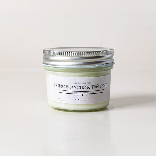 Bougie - Poire blanche & Thé vert - 4oz - La P'tite Douceur