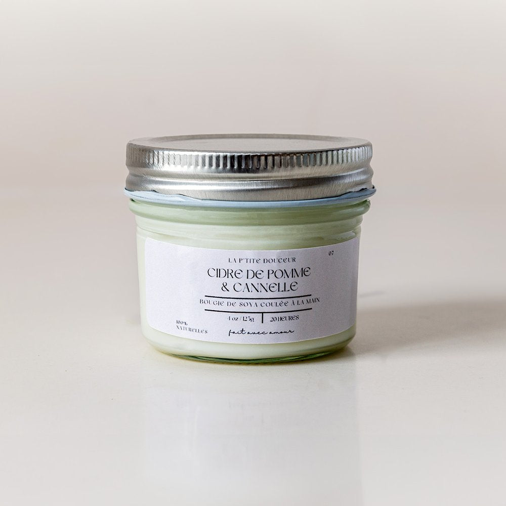 Bougie - Cidre de pomme & Cannelle - 4oz - La P'tite Douceur