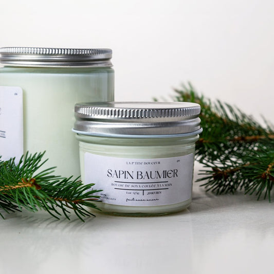 Bougie - Sapin Baumier - 8 oz - La P'tite Douceur