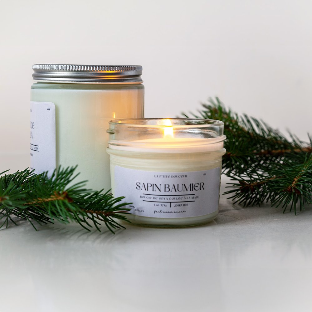 Bougie - Sapin Baumier - 4 oz - La P'tite Douceur