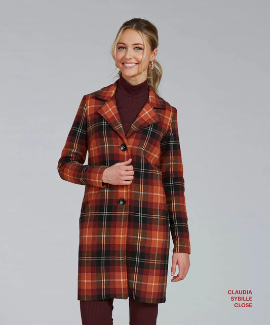 Veste Longue Sybille - Orange - Luc Fontaine