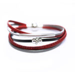 Bracelet Luxury - rouge-noir-gris - Créart