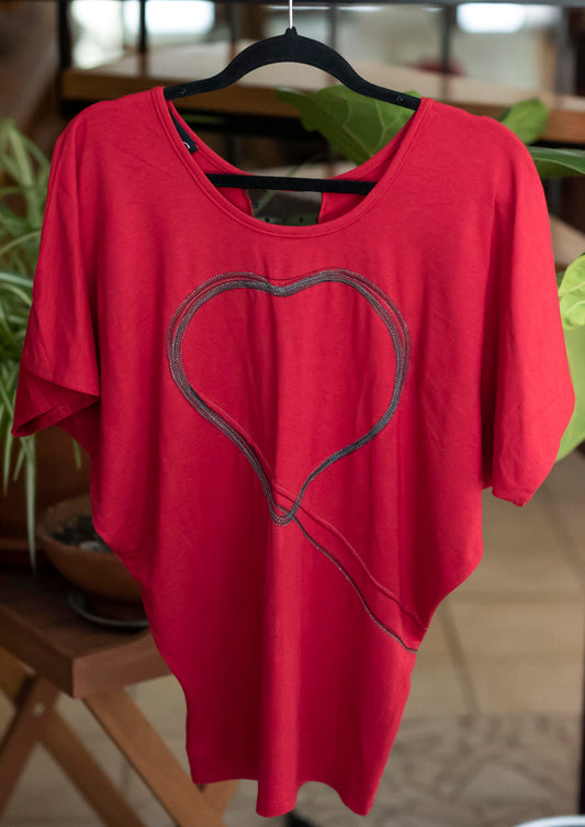 Top Coeur - Rouge - MarieC