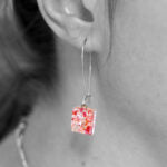 Earrings - Pattern - Red - Créart
