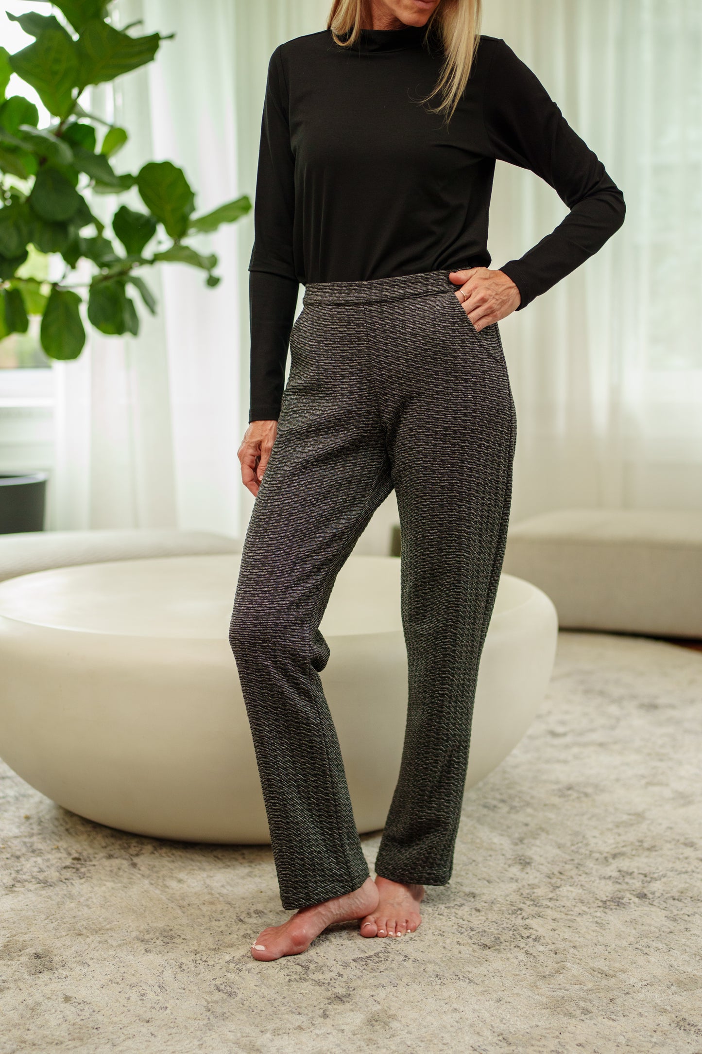 Pantalon Murphy Jacquard Charbon - Rien ne se perd