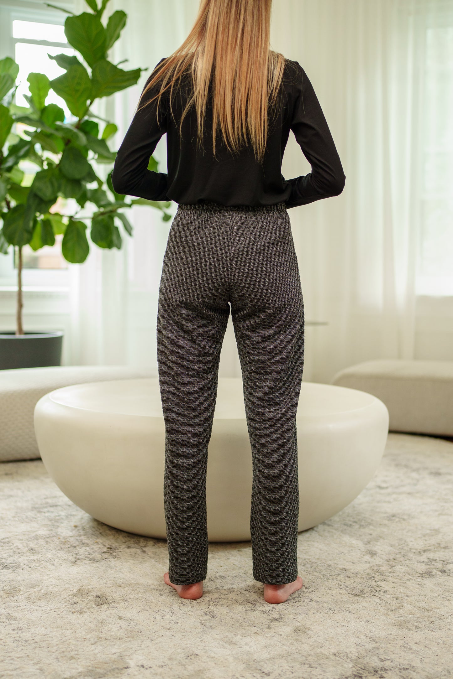 Pantalon Murphy Jacquard Charbon - Rien ne se perd