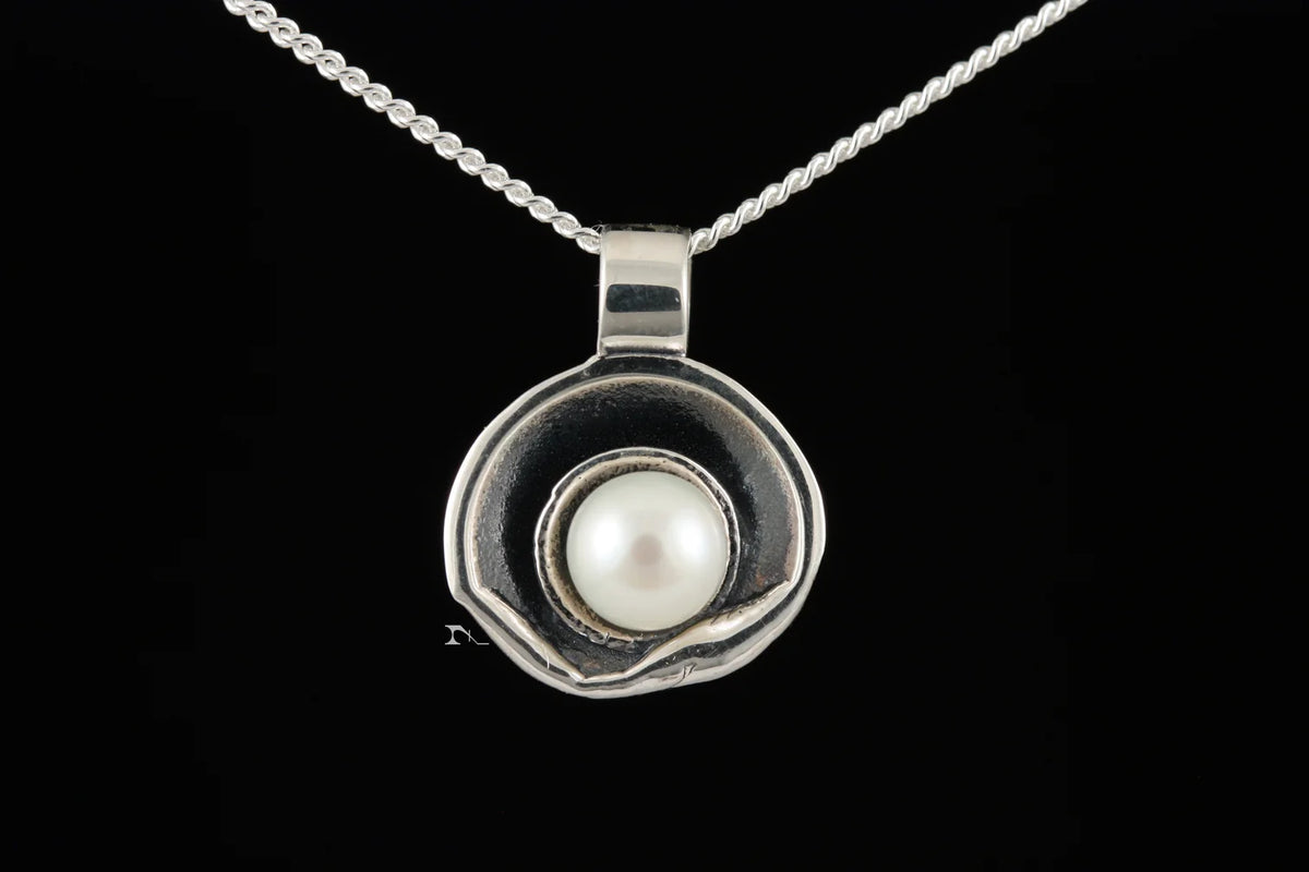 FLEUR DE MER - pendentif perle d'eau douce - argent 9.25  - Marie-Êve Bordeleau