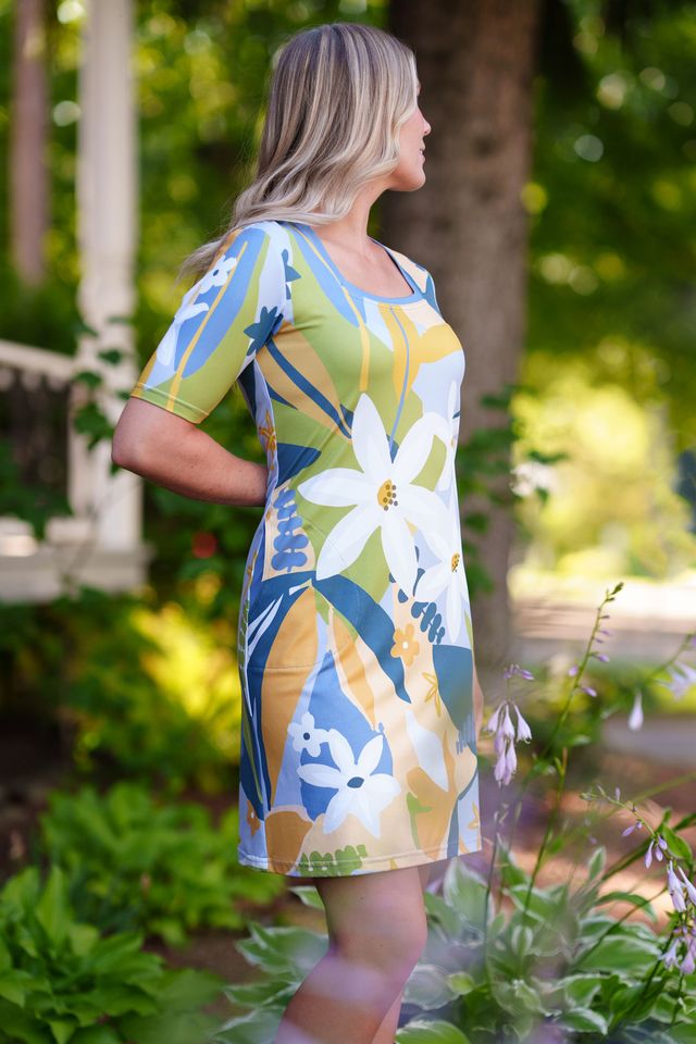 Robe Mojito - Bleu et jaune