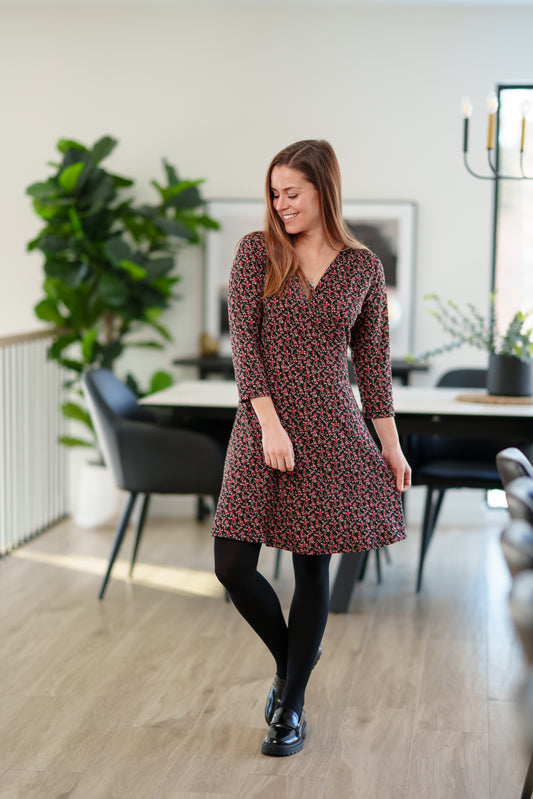 Robe Mattawin Fleurs rouges - Rien ne se perd