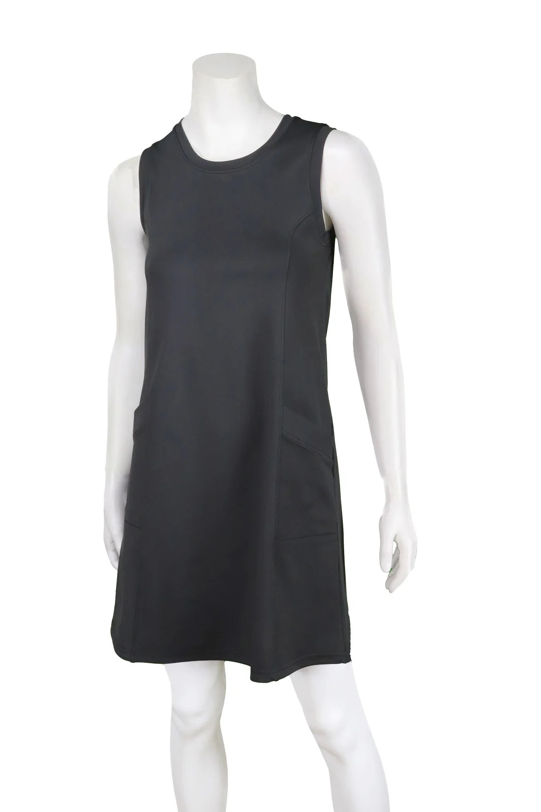 Robe Sara noir  - ligne trapèze - Miss Versa