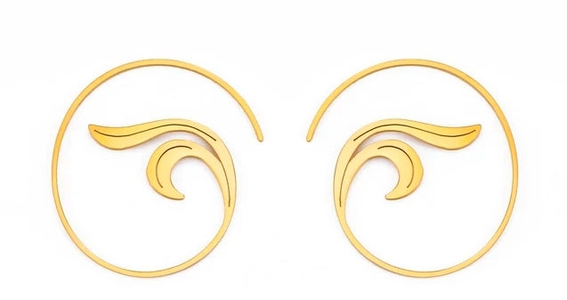 Boucles d'oreilles - SS Spirales - Ailes - OR - Création Fish