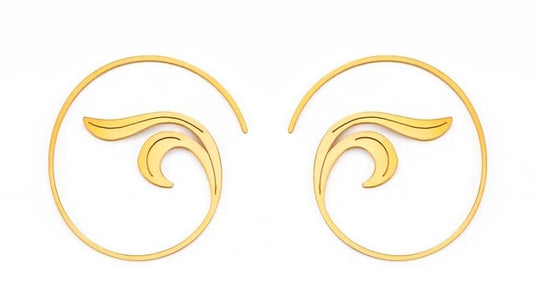 Boucles d'oreilles - SS Spirales - Ailes - OR - Création Fish