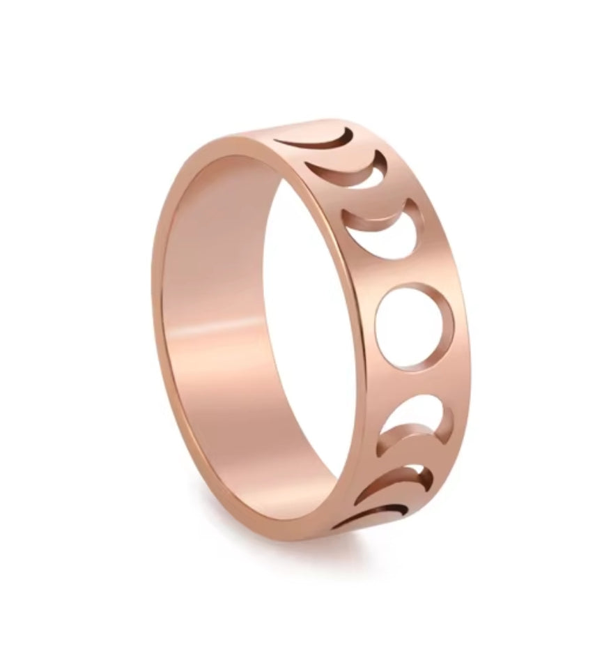 Bague - Phase Lunaire - Rose - Création Fish