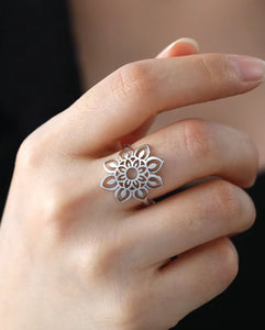 Bague - Fleur - Argent - Création Fish