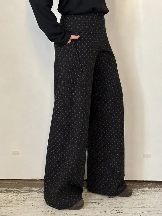 Pantalon Susan - Noir et bronze - Kollontai