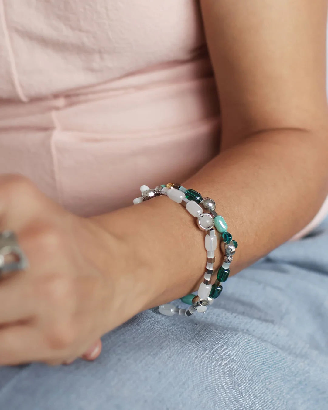 Bracelet Aluvi Deux Tons - Couleur: Deux Tons & Sarcelle - Anne-Marie Chagnon