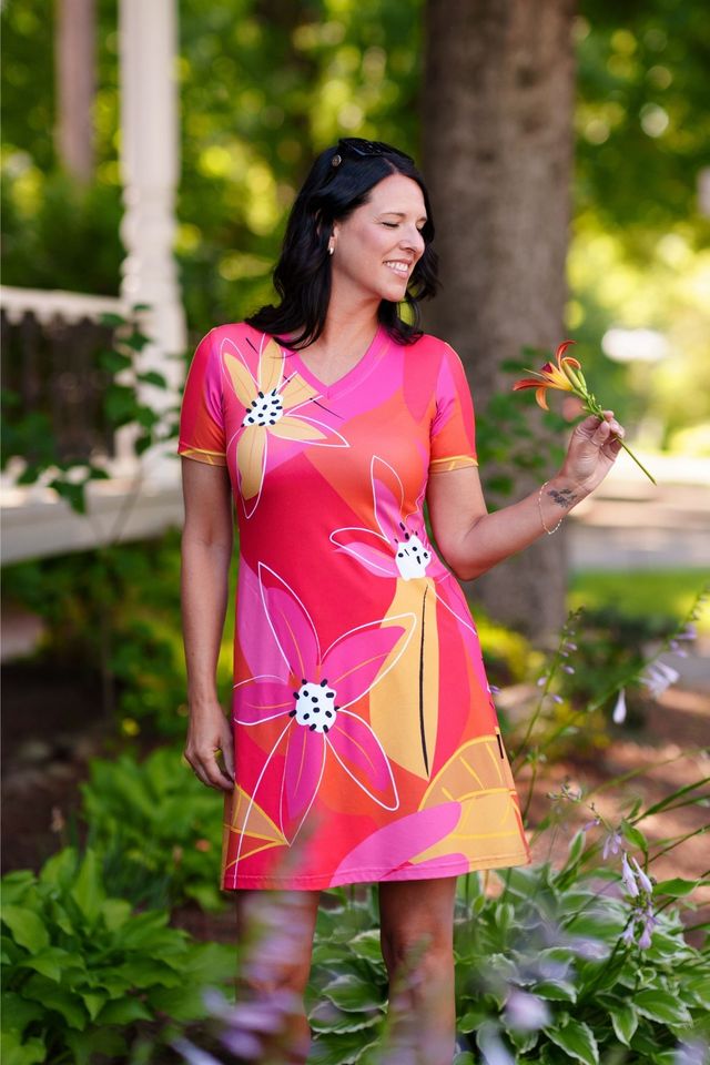 Robe Aperol couleurs chaudes